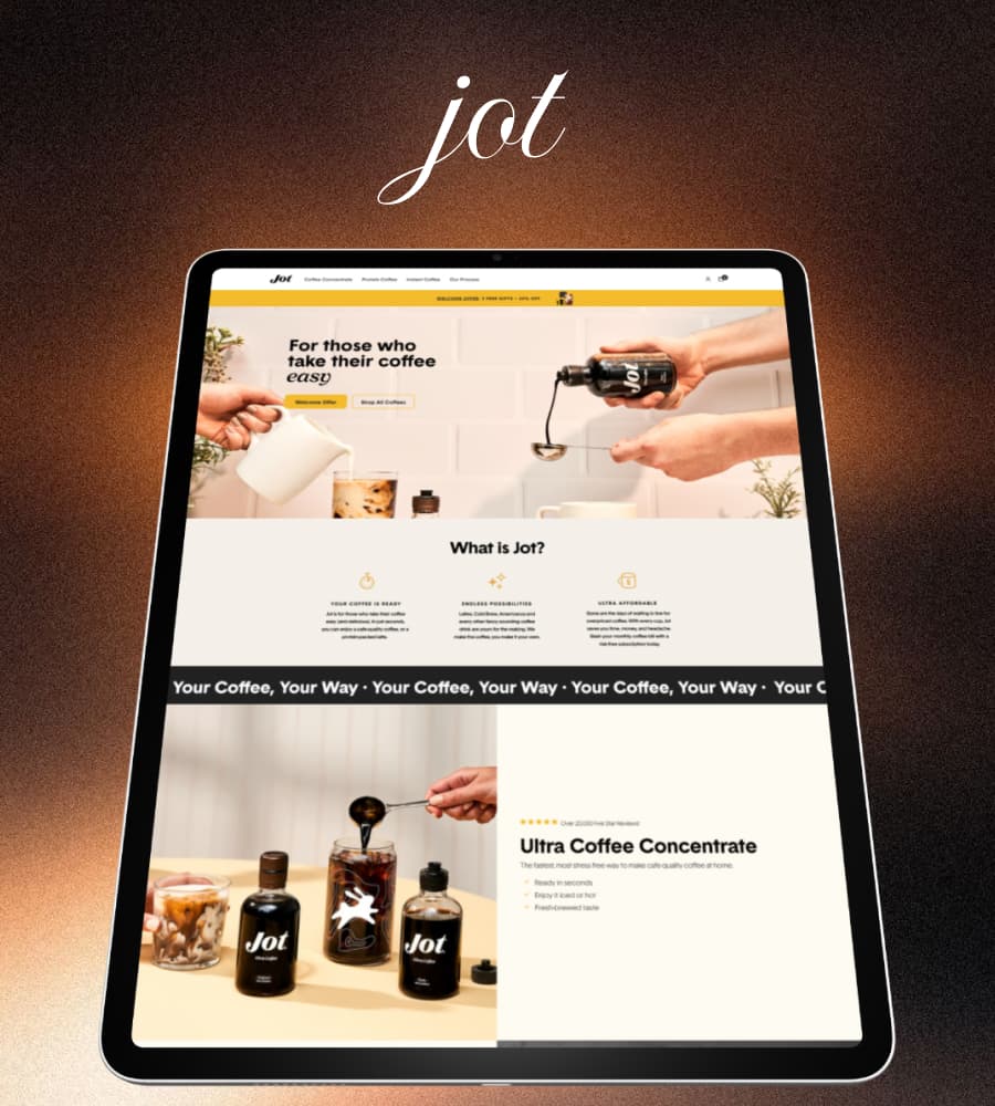 تجربة اشتراك القهوة المركزة من Jot.